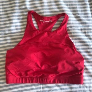 Outdoor Voices TechSweat red crop top